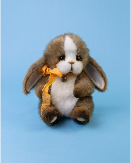 Bunny Anisa, Custom made blue mink fur stuffed toy